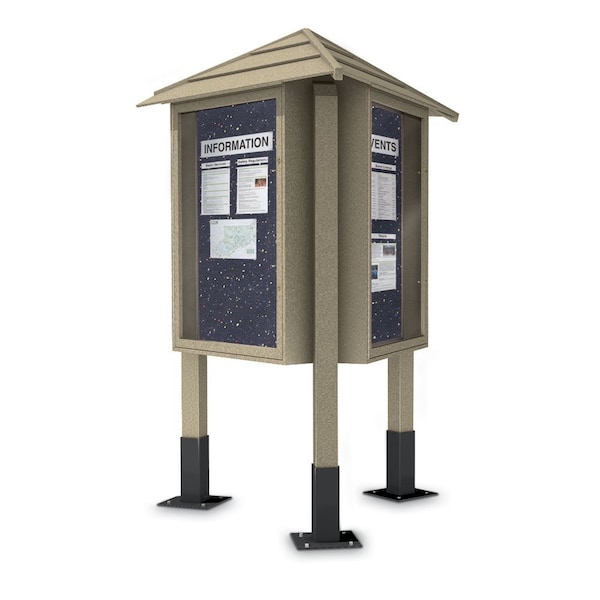 Sliding Door Indoor Enclosed Corkboard, 7